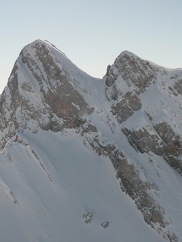 #5 Couloir Combaz : Vu depuis la Pointe de la Blonnière Couloir Combaz : Vu depuis la Pointe de la Blonnière