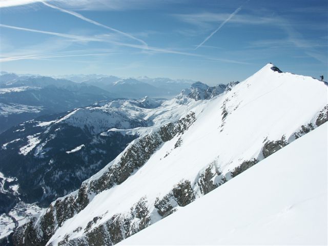 Pointe des Verres : Arrivée au départ de l'éperon.