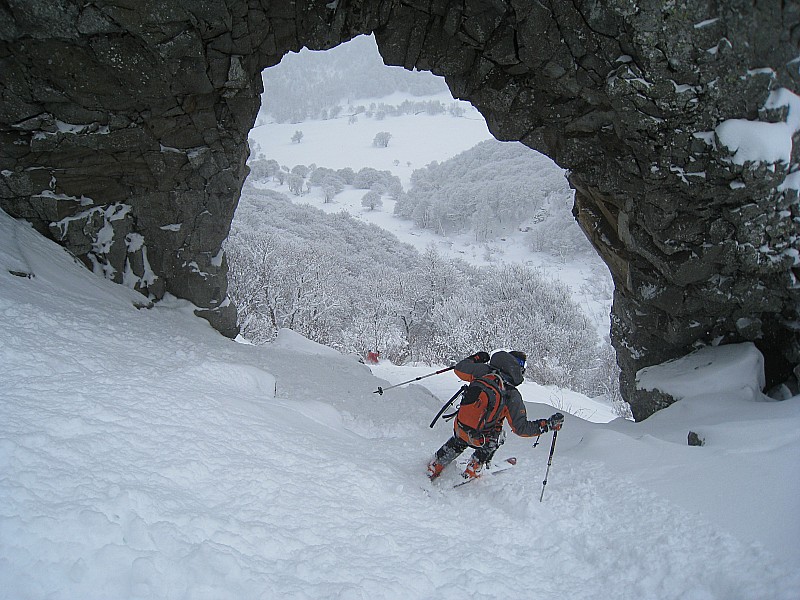 Arche : Passage de l'Arche, bien enneigé même si ça gratte un peu !