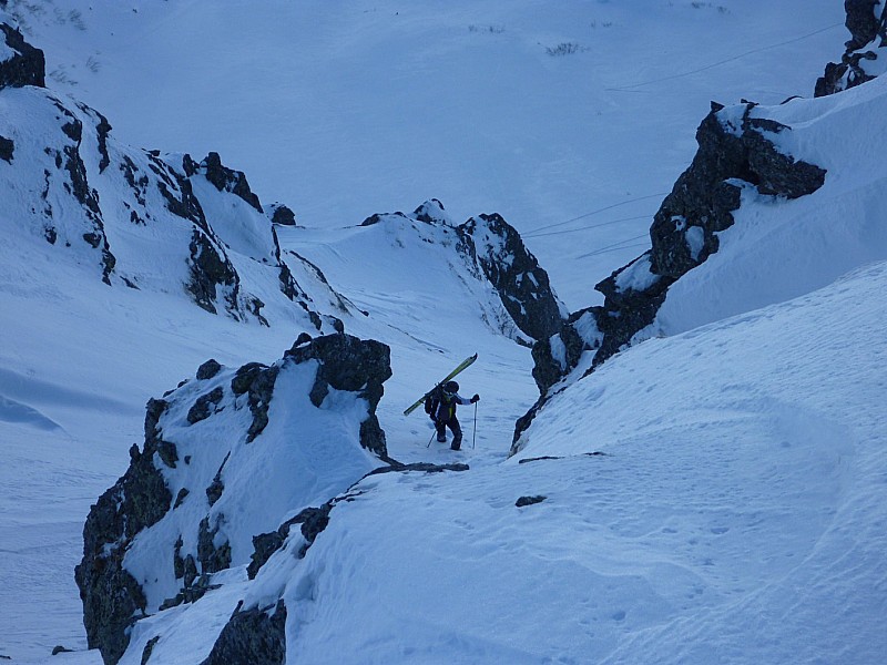 pointe du scialet : Eric en approche