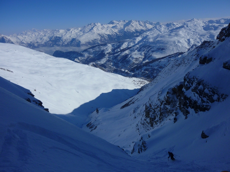 Couloir NE Ratissière : ski sur Valloire