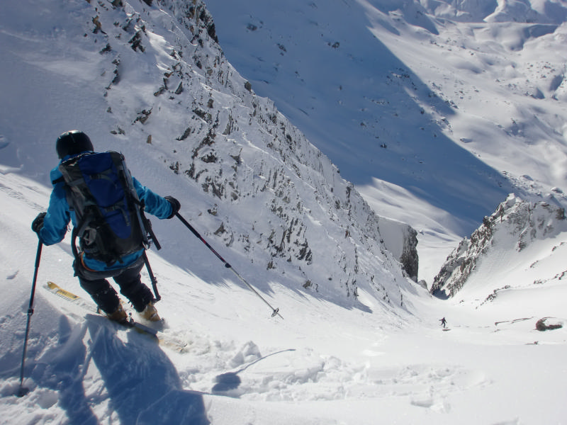 #4 Emilie : Vue plongeante sur le couloir W du Pellard Emilie : Vue plongeante sur le couloir W du Pellard