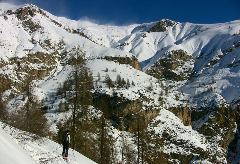 Le vent souffle fort sur les crêtes, Cime Blanche ici