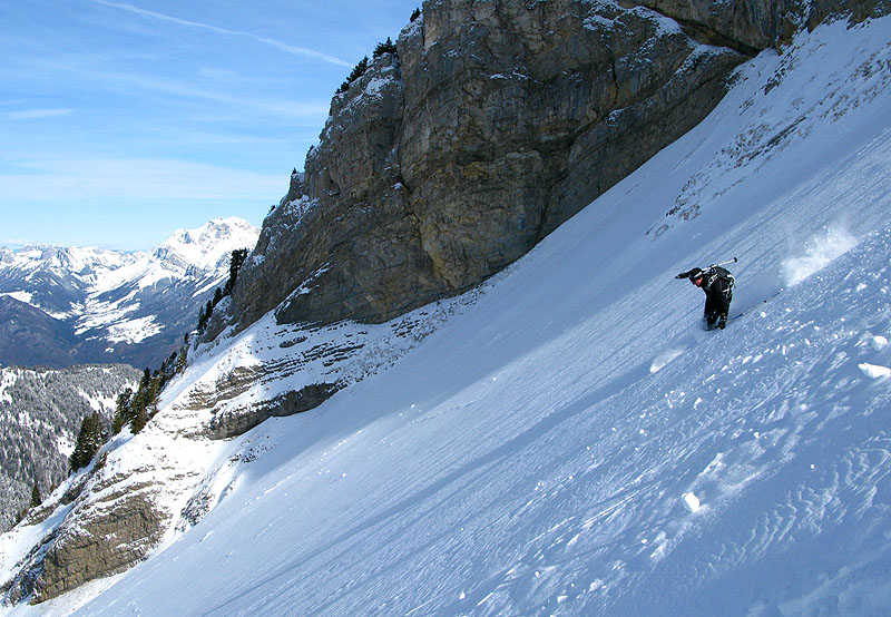 Dans la combe : neige extra