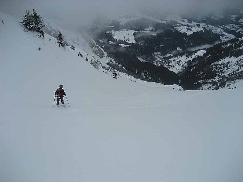 Blonnière : Neige pas mauvaise ... quand on y voit quelque chose