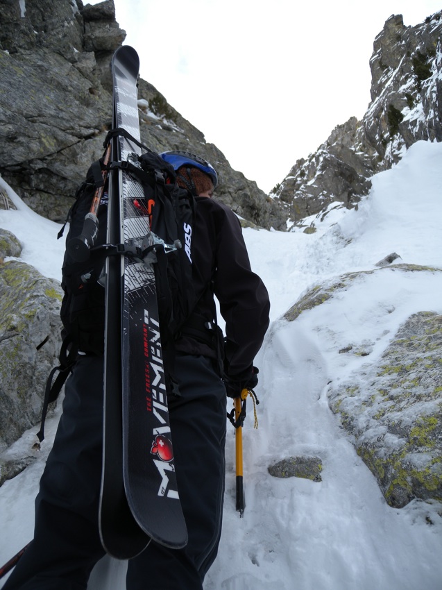 Le crux : bon bin çà ne passera pas à skis à la descente...(20m)