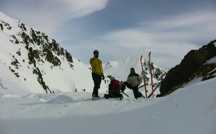 Arrivée au Col ou une descente de 1000m dans la vallon de Cerise nous attend