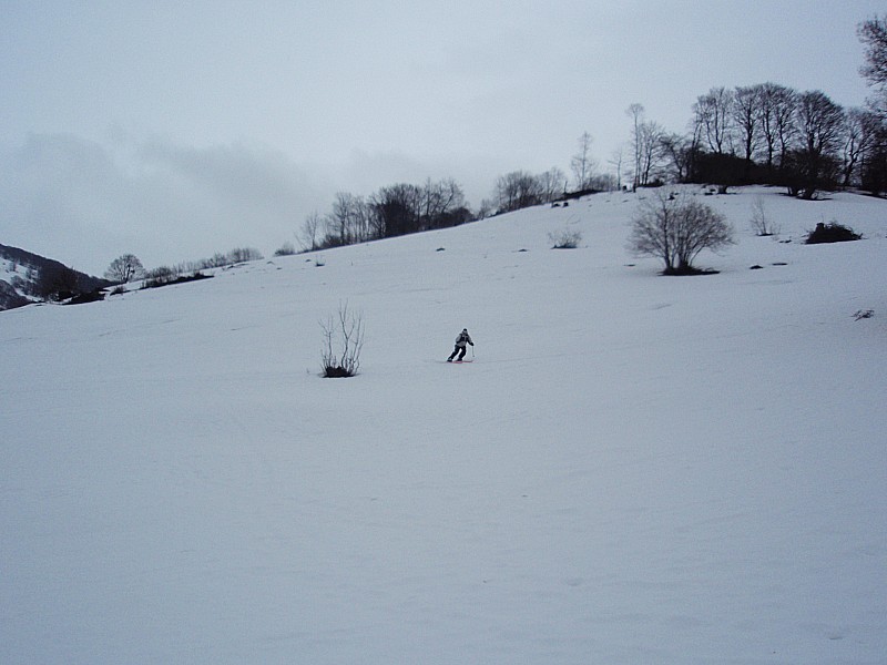 Descente dans les près : Quelques belles conditions, enfin du ski...