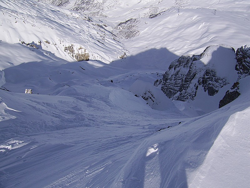 couloir nord : entrée vue d'en haut