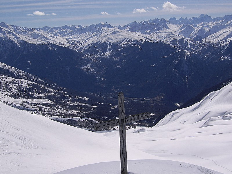 du petit col des encombres : st michel de maurienne avec valloire/valmeinier au dessus