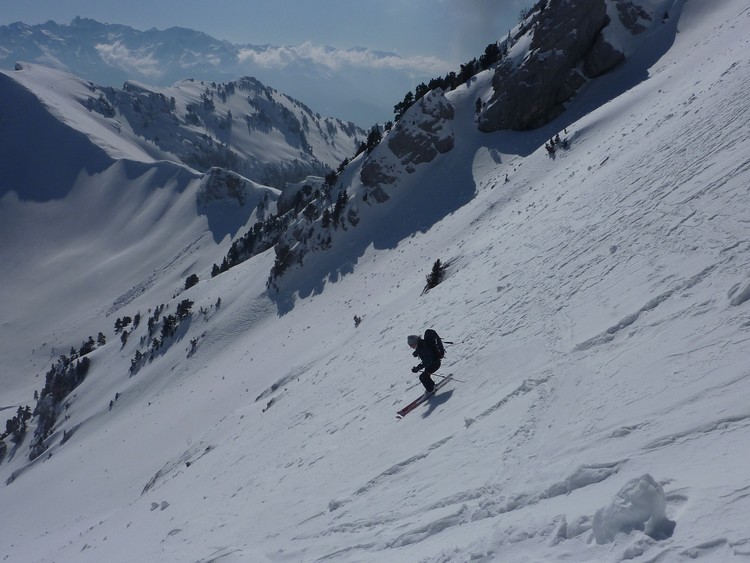 #4 Lances de Malissard : Partie haute en neige moyenne. Lances de Malissard : Partie haute en neige moyenne.