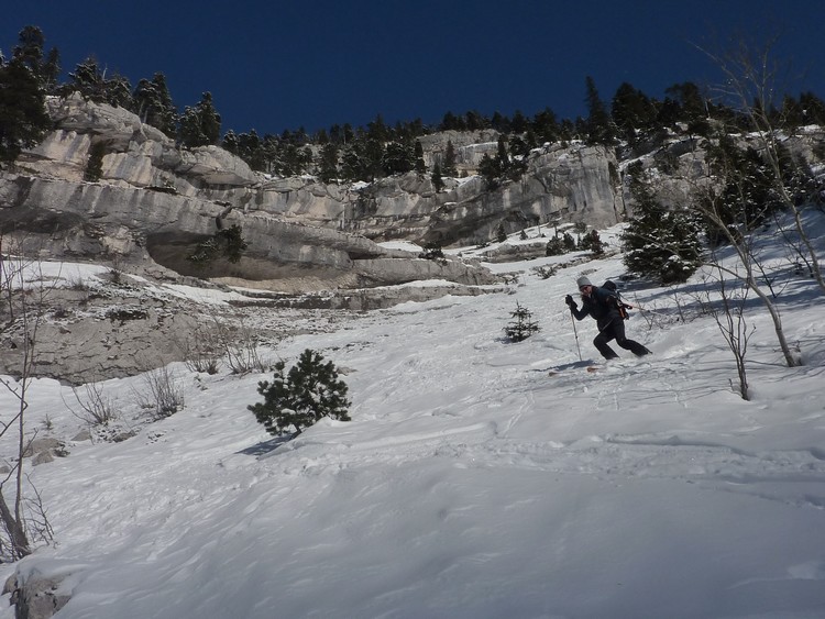#14 Rochers du Midi : Plus de poudre mais une neige maintenant légèrement transformée. Rochers du Midi : Plus de poudre mais une neige maintenant légèrement transformée.