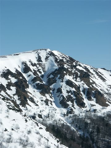 #5 Rochers de Vassivière : Vue sur le couloir SW des Rochers de Vassivière. Rochers de Vassivière : Vue sur le couloir SW des Rochers de Vassivière.