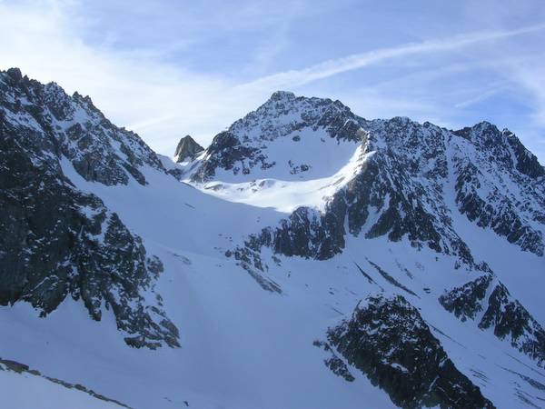 Selle du Puy Gris : La selle du Puy Gris à gauche de la pointe de comberousse