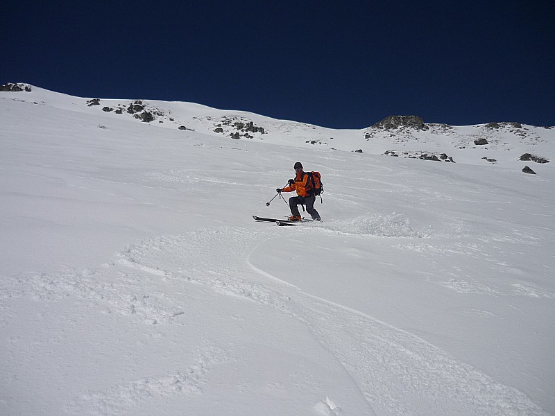 Descente vers Chaudefour : Transfo moquette.... ca tourne avec les oreilles.... la plus belles descente du jour....