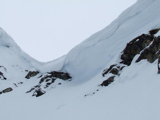 #3 Tete de la Forclaz : le haut du couloir sous la corniche Tete de la Forclaz : le haut du couloir sous la corniche