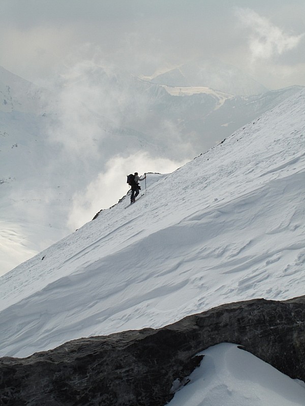 #3 Couloir de la Mitraille : Jean Luc juste avant le col d Couloir de la Mitraille : Jean Luc juste avant le col d'Anterne