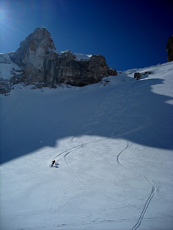 #2 pas de la cloche : face nord du pas de la cloche, bonne poudre pas de la cloche : face nord du pas de la cloche, bonne poudre