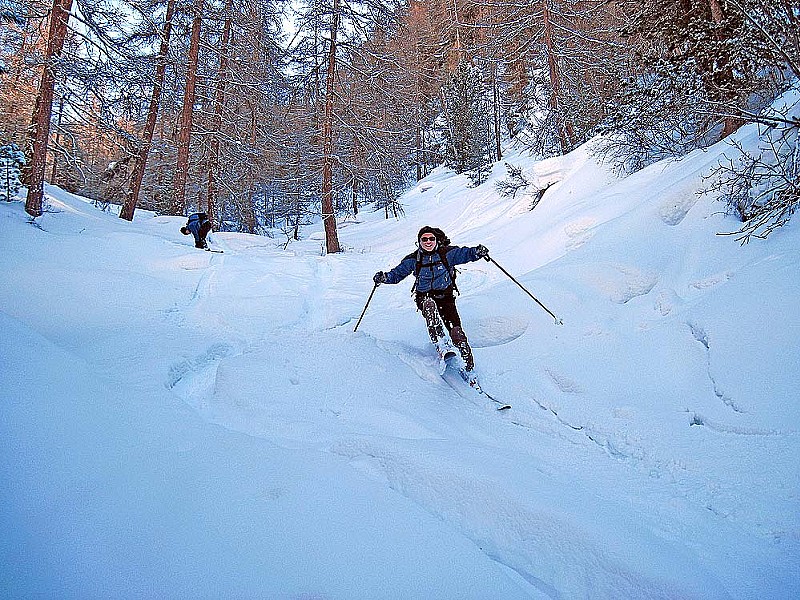 #6 Mourre-Froid/Queyras : Le sourire entre deux gamelles. Très joueuse, la neige ce jour là. Mourre-Froid/Queyras : Le sourire entre deux gamelles. Très joueuse, la neige ce jour là.