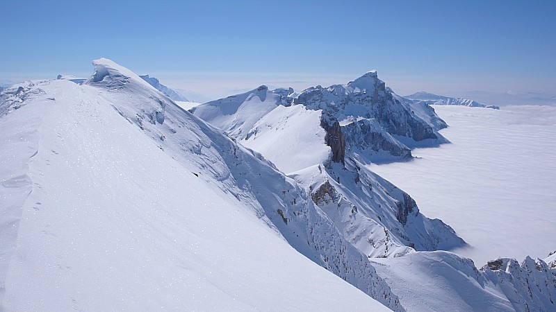 #7 Crête de la Cavale : La même de l Crête de la Cavale : La même de l'autre côté, avec l'énorme purge de la face nord de l'Aupet.