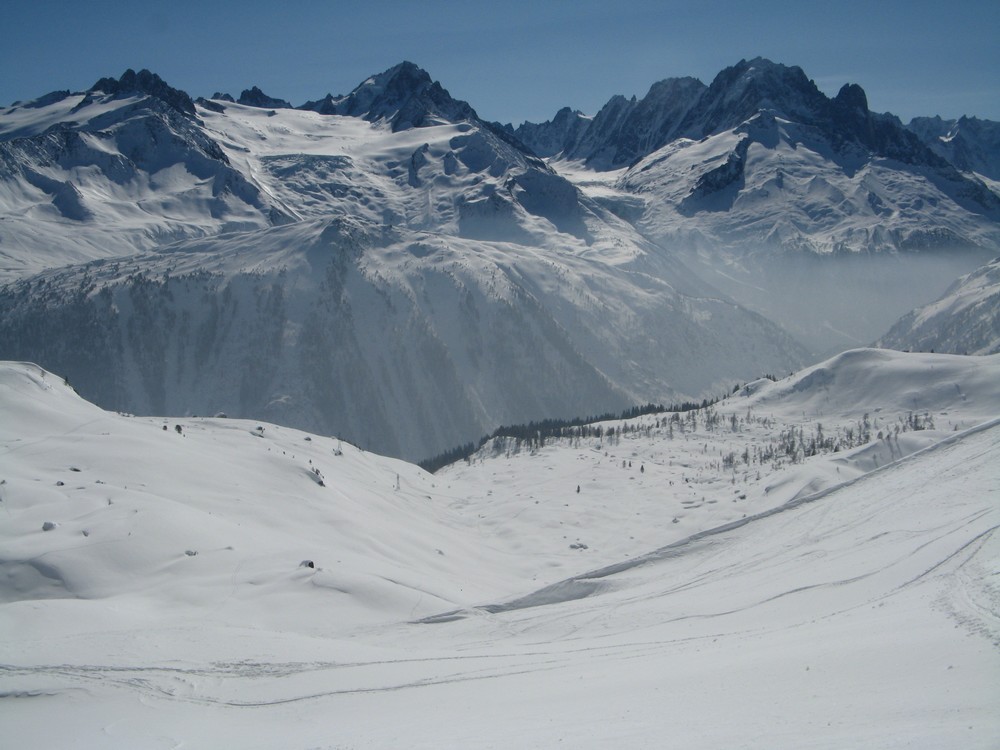 #3 Col de la Terrasse : Massif du Mont-Blanc et plateau de la Loriaz Col de la Terrasse : Massif du Mont-Blanc et plateau de la Loriaz