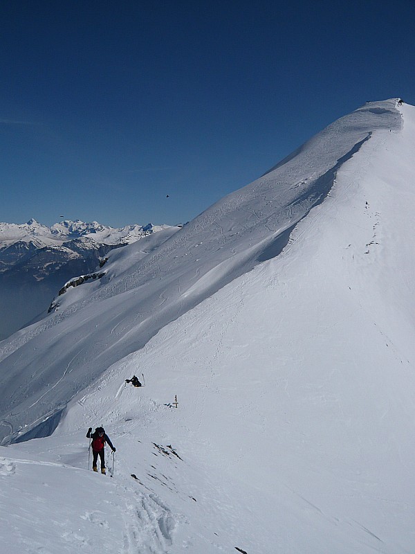 #5 col de Doran : Tony au col de Doran , et derrière lui l col de Doran : Tony au col de Doran , et derrière lui l'arête des quatre têtes