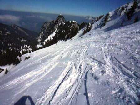 #7 Au dessus du raidillon : malgre les nombreuses traces, c Au dessus du raidillon : malgre les nombreuses traces, c'est quand même du bon ski