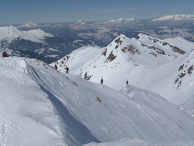 #12 J2 arête du mont coin : vue sur l J2 arête du mont coin : vue sur l'arête depuis le sommet du Mont Coin