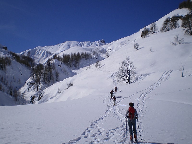 #2 Cime Nègre : Le vallon de l Cime Nègre : Le vallon de l'Alp, le col de Crous est au fond à gauche