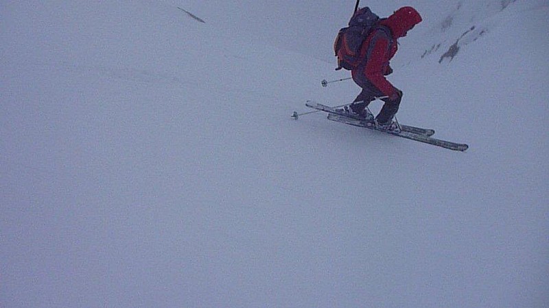 descente du couloir : c'est tendu