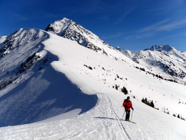 Au dessus de Val Pelouse : Y'a plus qu'à se laisser glisser vers la voiture... on a soif!