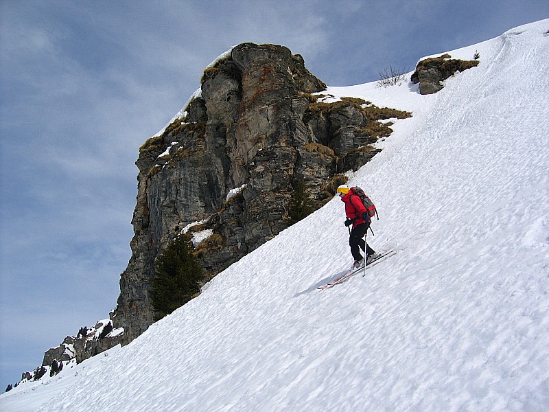 le rocher à 1890m : Ski facile
