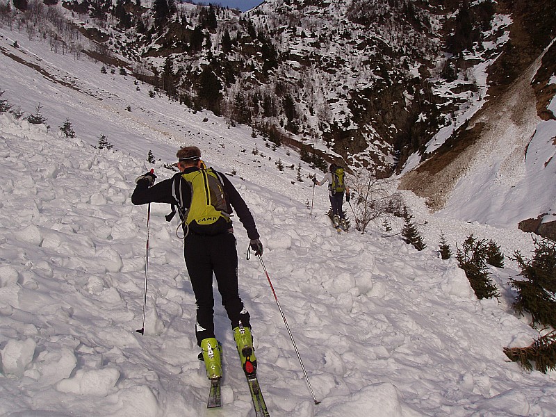 #1 l l'aacès au couloir du grépets : passage sur les coulées