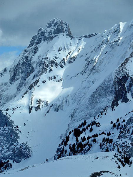 #1 Pointe du Midi W : PDV depuis les rochers de Leschaux Pointe du Midi W : PDV depuis les rochers de Leschaux