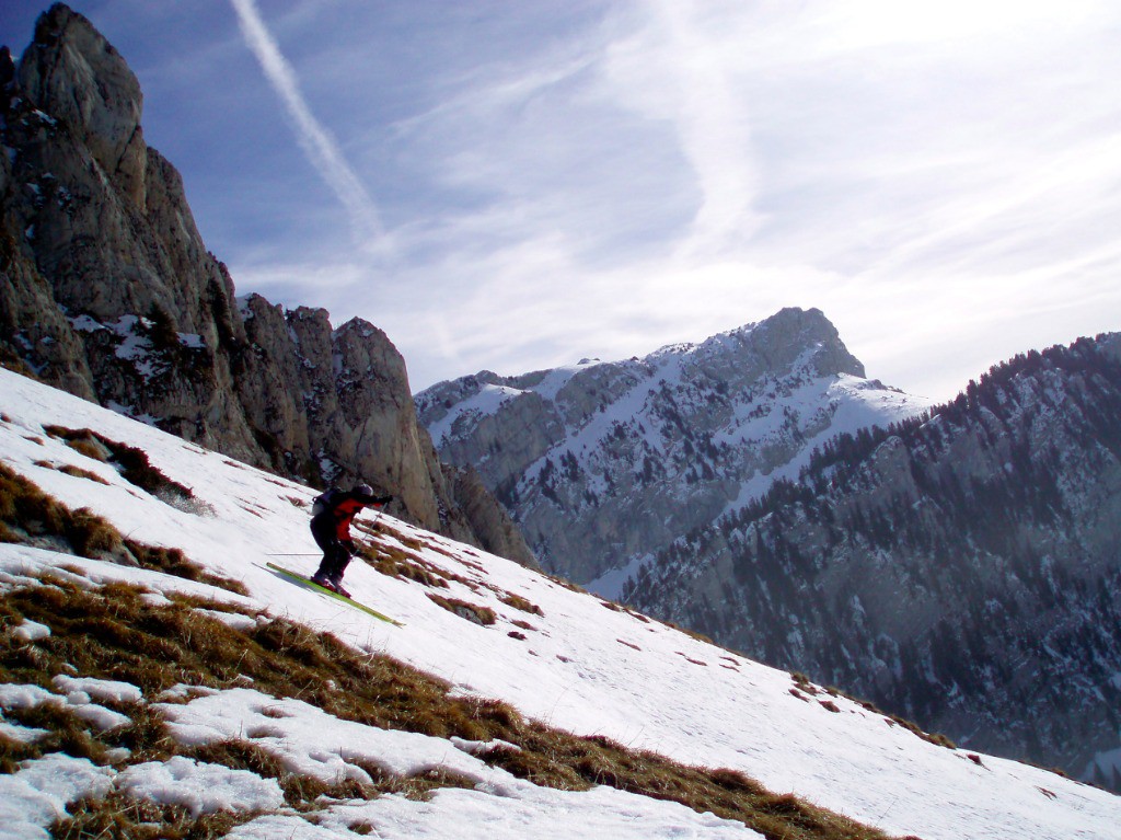 En descendant vers le col de la Ruchère