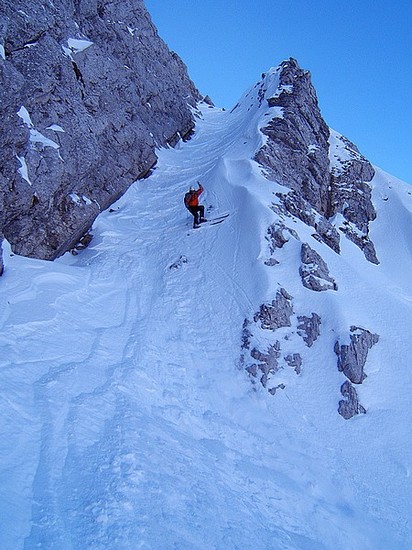 La rampe : Mick dans le bas de la rampe, Justin en haut.