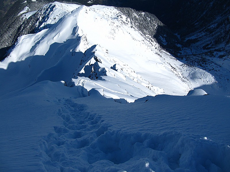 #5 sur l sur l'arête sous le sommet : ça brasse un max