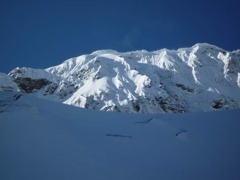 #6 Dent de Barme : Face N de la Dent de Barme bien plâtrée Dent de Barme : Face N de la Dent de Barme bien plâtrée