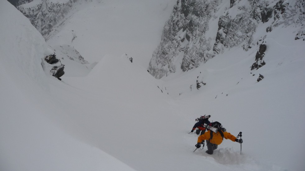 #8 Couloir Est : vue plongeante depuis le sommet Couloir Est : vue plongeante depuis le sommet