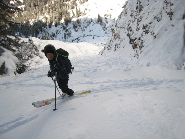 #1 Partie supérieur de la Chorde : Eneigement de la partie supérieur du couloir de la Chorde Partie supérieur de la Chorde : Eneigement de la partie supérieur du couloir de la Chorde