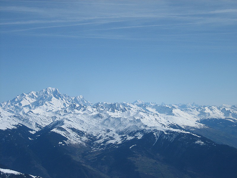 paysage sommet : Mont-Blanc, Cervin, Grand Combin... et Beaufortain.