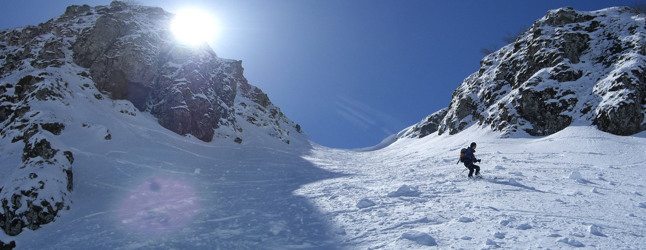 #12 Brèche de Rolland face nord : Le soleil vient saluer notre passage Brèche de Rolland face nord : Le soleil vient saluer notre passage