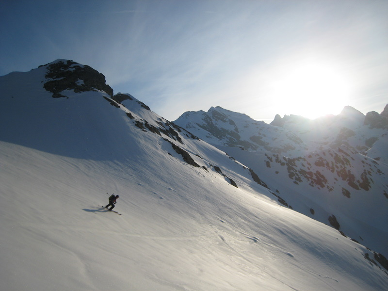 Descente face E : Descente face E du colon, un poil trop tôt