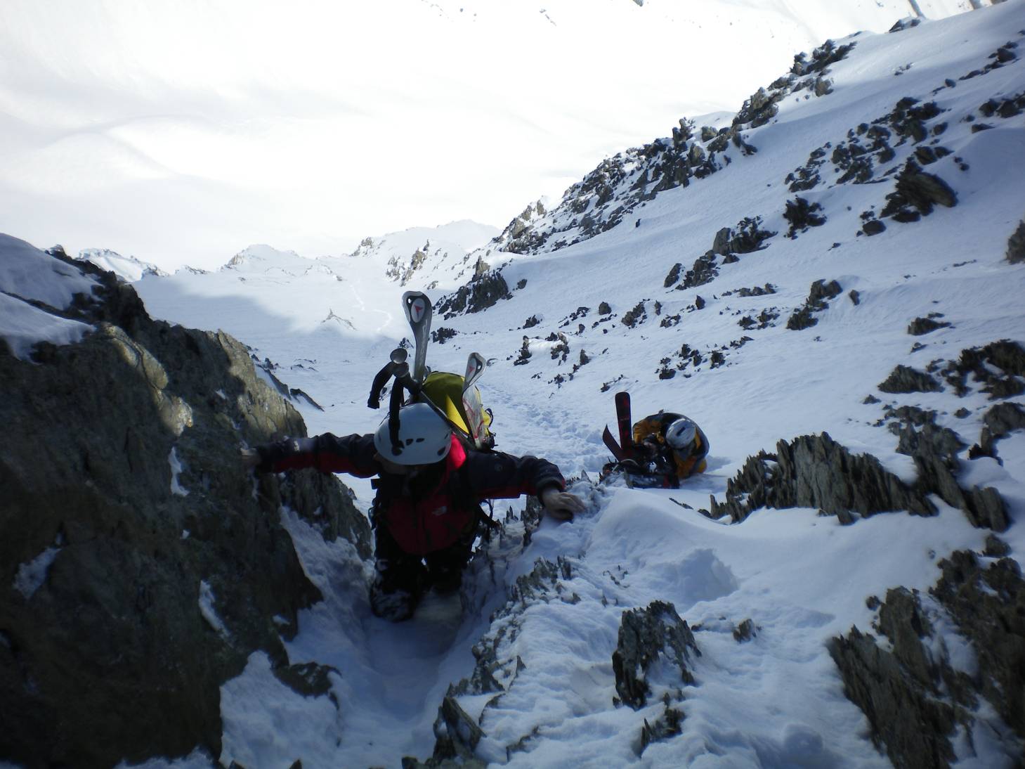 #8 Col du Vaccivier : Chaussage 5 m sous la crête Col du Vaccivier : Chaussage 5 m sous la crête