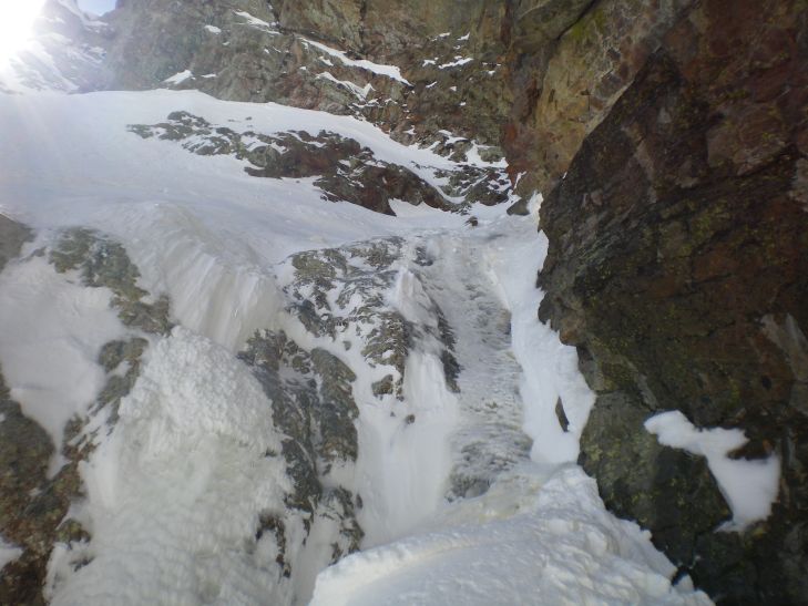 #4 Aiguille de l Aiguille de l'Olan : Le ressaut, en bonne glace
