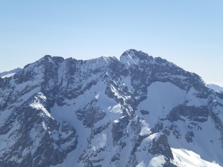 #6 Aiguille de l Aiguille de l'Olan : Du sommet, le couloir en S... d'ici on voit bien pourquoi !