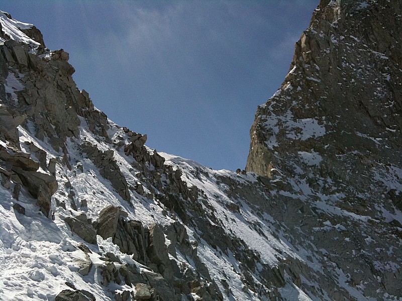 #2 Brèche de la Meije : Versant Nord de la brèche qui passe très bien. Brèche de la Meije : Versant Nord de la brèche qui passe très bien.