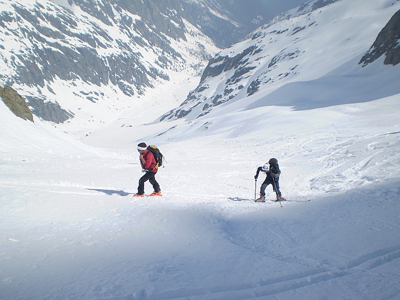 #1 sur le glacier du Mort : en plein effort sur le glacier du Mort : en plein effort
