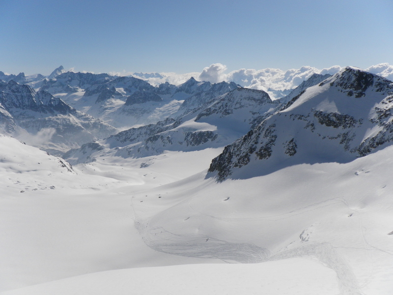 Vers Chanrion : Descente du glacier du Mont Durand