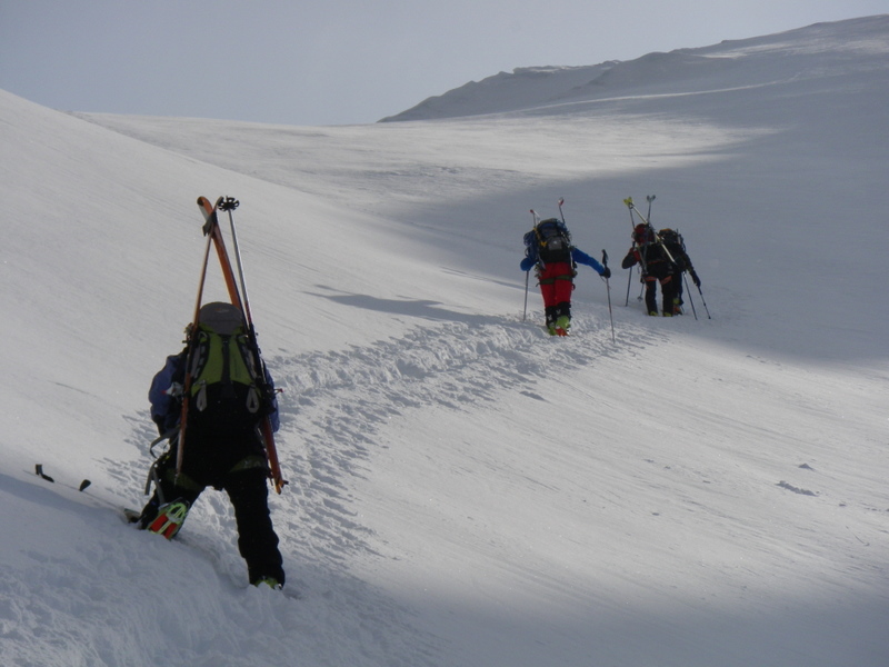 Glacier du Brenay : On contourne les séracs